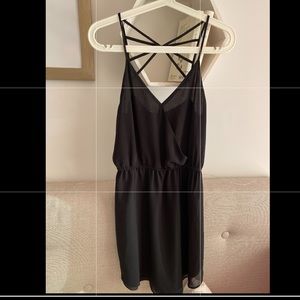 Naked zebra black chiffon dress